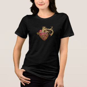 Stoomhart Anatomische Robijnen en Tandwielen Tri-Blend Shirt