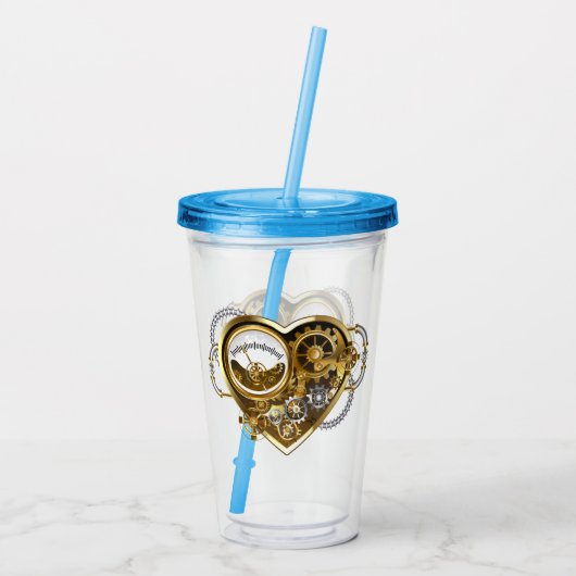 Stoomhart met een manometer acryl drinkbeker (Achterkant)