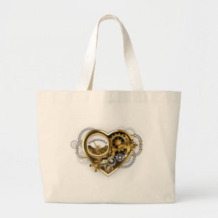 Stoomhart met een Manometer Grote Tote Bag