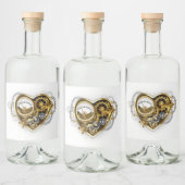 Stoomhart met een Manometer Likeurfles Etiket (Flessen)