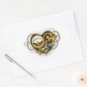 Stoomhart met een manometer ovale sticker (Envelop)