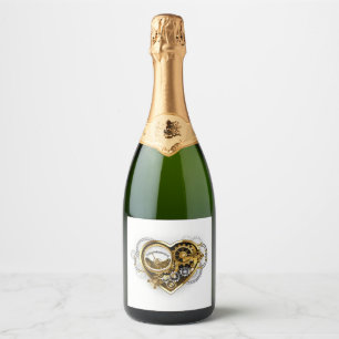 Stoomhart met een Manometer Sparkling Wijnetiket