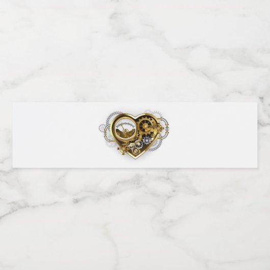 Stoomhart met een Manometer Waterfles Etiket (Enkel label)