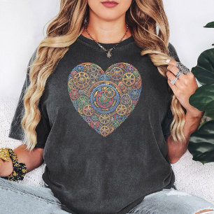 Stoomhart Van Tandwielen Mechanische Kunst T-shirt