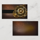 Stoomklok met antieke tandwielen contactkaartje (Voorkant / Achterkant)