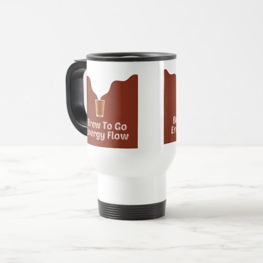 Stoomkoffie illustratie reizen/woon-werkverkeer Mo Reisbeker (Voorkant links)