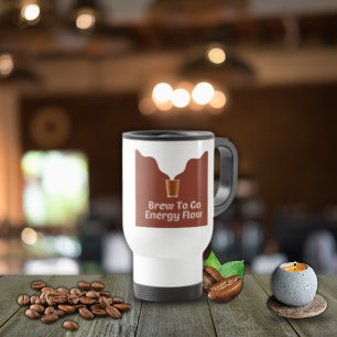 Stoomkoffie illustratie reizen/woon-werkverkeer Mo Reisbeker