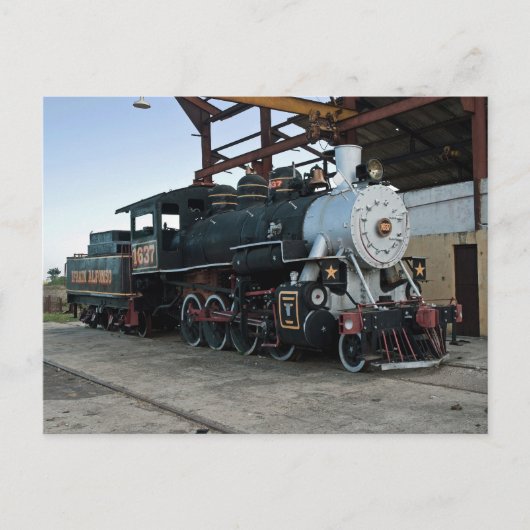 Stoomlocomotief, Cuba Briefkaart (Voorkant)