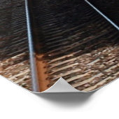  stoomlocomotief door het zee poster (Hoek)