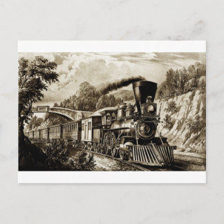 Stoomlocomotief geschiedenis briefkaart