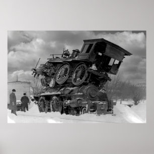 Stoomlocomotief Sandwich 1885 Poster