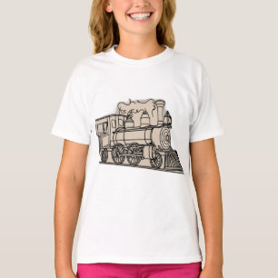  stoomlocomotief T-shirt ontwerp