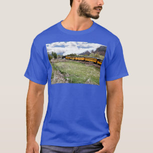 Stoomlocomotieven en personenauto's Durango en SI T-shirt