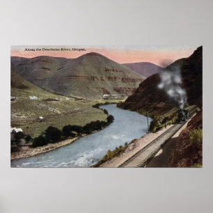 Stoomlocomotieven op spoor poster