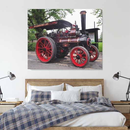 STOOMMACHINE CANVAS AFDRUK (Insitu (Slaapkamer))