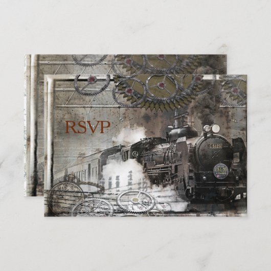 Stoommachine Steampunk RSVP (Voorkant / Achterkant)