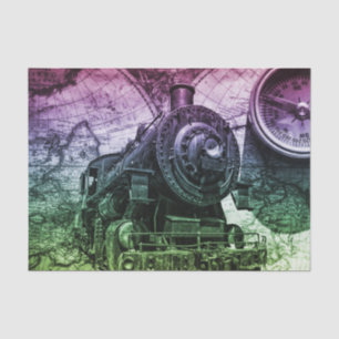 -stoommotor-locomotief tissuepapier