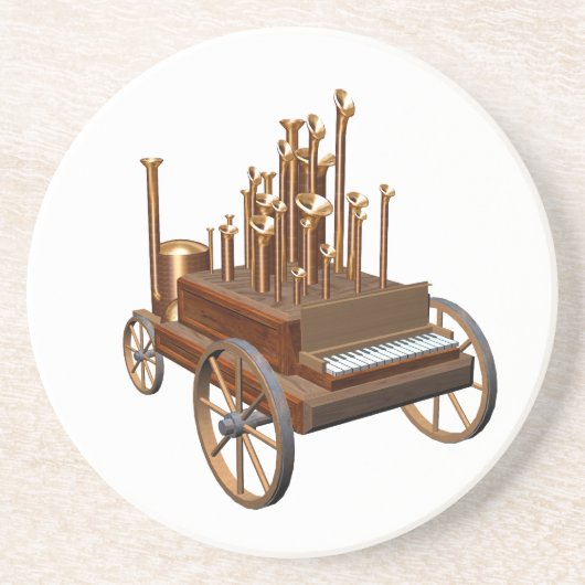 stoomorgel zandsteen onderzetter (Voorkant)