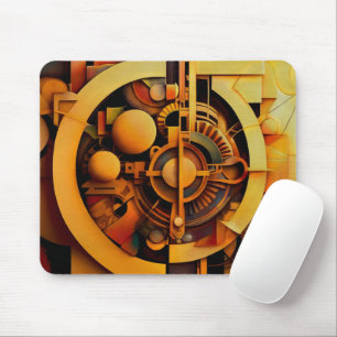 StoomPunk Gouden Mechanisme Abstract Muismat
