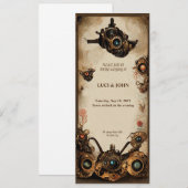 StoomPunk Huwelijksuitnodiging Kaart (Voorkant / Achterkant)