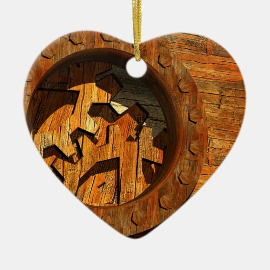 stoompunk klokken keramisch ornament (Voorkant)