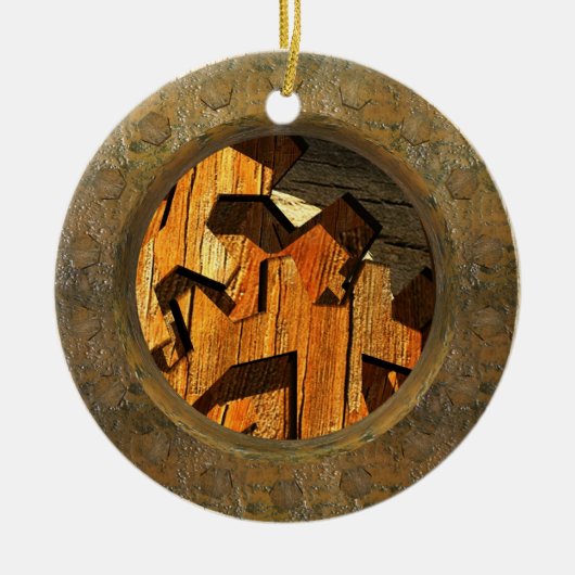 stoompunk klokken keramisch ornament (Voorkant)