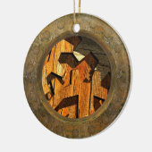 stoompunk klokken keramisch ornament (Links)