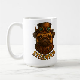 Stoompunk Pug Retro vintage ontwerp "Steampug" Koffiemok