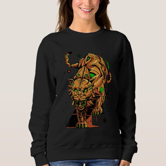 stoompunk stoom tijger trui (Voorkant)
