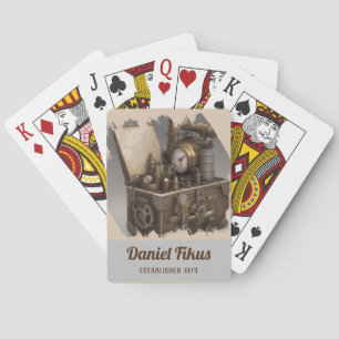 StoomPunk Tijdmachine - Antieke Schatkist  Pokerkaarten