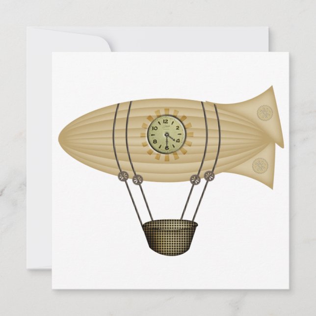 stoompunk zeppelin luchtschip (Voorkant)