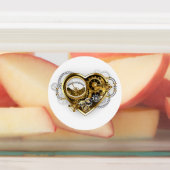 Stoompunkhart met een manometer labels (Aangebracht)