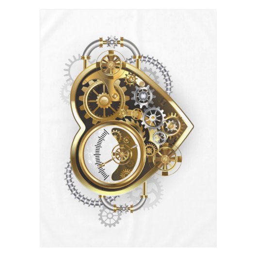 Stoompunkhart met een manometer tafelkleed (Voorkant)