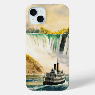Stoomschip bij Niagara Falls iPhone 15 Mini Hoesje