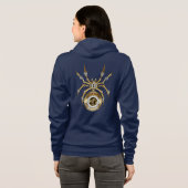 Stoomspinnenwebspin op paarse achtergrond hoodie (Achterkant volledig)