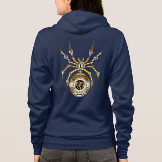 Stoomspinnenwebspin op paarse achtergrond hoodie (Achterkant)