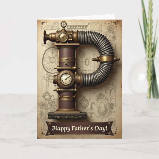 Stoomstempel Vaderdag kaart (Voorkant)