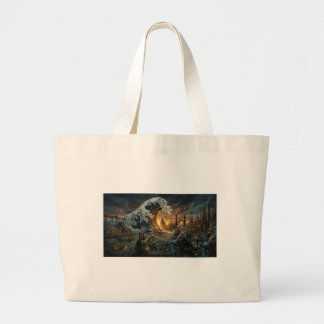 Stoomstijdperk Londen Grote Golf van Plastic Afval Tote Bag