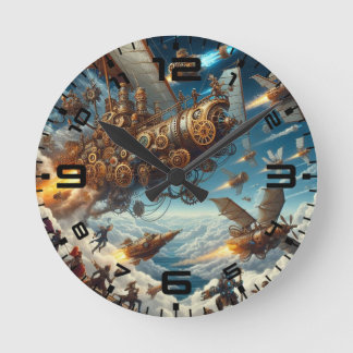 Stoomstijl 8 inch acryl wandklok ronde klok