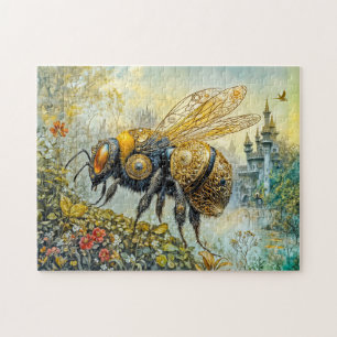 Stoomstijl bloeiende bij legpuzzel