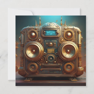 Stoomstijl Boom Box Radio Kaart