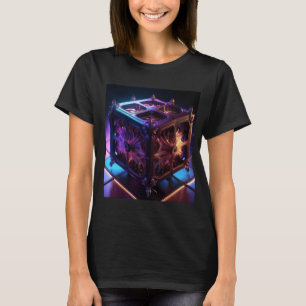 Stoomstijl Fractale Reflecterende Muziekschakelaar T-shirt
