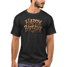 Stoomstijl gelukkige verjaardag lettering