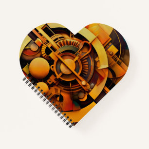 Stoomstijl Gouden Mechanisme Abstract Notitieboek