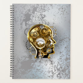 Stoomstijl hoofd met manometer planner