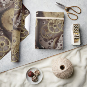Stoomstijl Industriële Klok Versnellingsbak Ambach Cadeaupapier