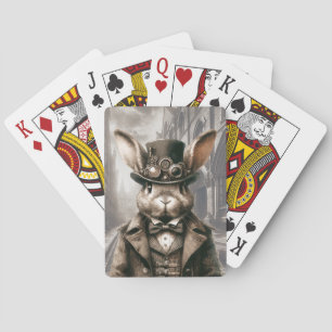 Stoomstijl Konijn in Londen Pokerkaarten