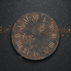 Stoomstijl Landelijke Metalen Wandklok Grote Klok
