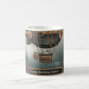 Stoomstijl Luchtvaartuig Vintage Avontuur Ontwerp Koffiemok