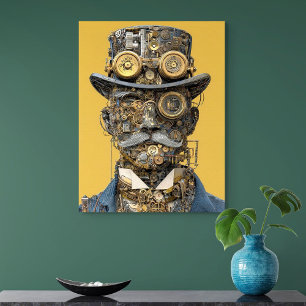 Stoomstijl Mechanische Heer Poster